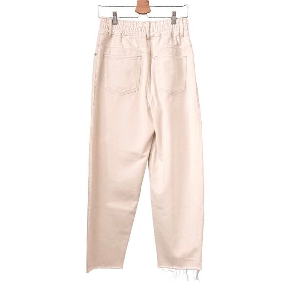 NEW All Saints AllSaints White Hailey High Rise Cropped Wide Leg Jeans Size 27 - Picture 5 of 10